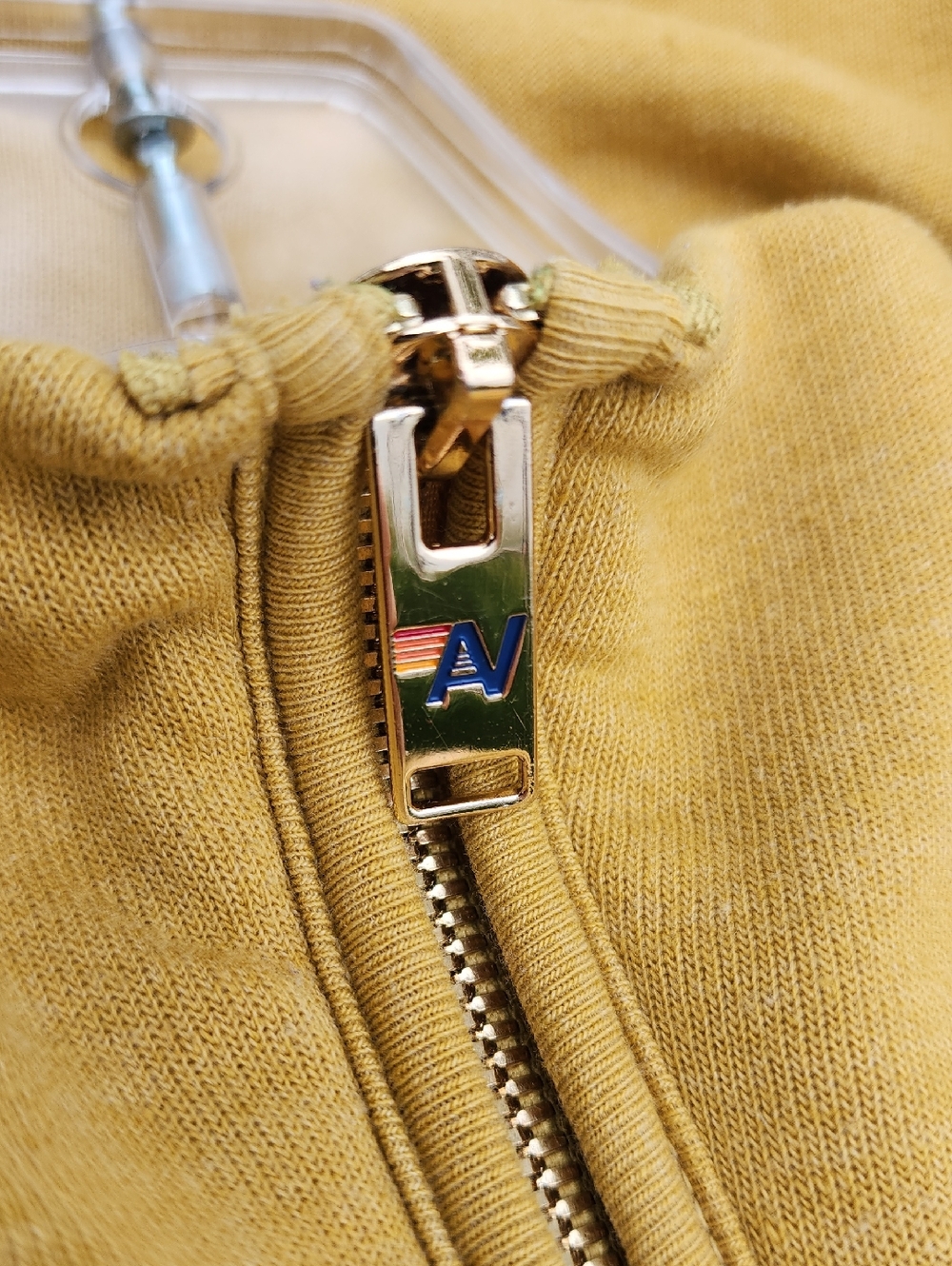 Aviator Nation Mountain Embroidery Half Zip Sweatshirt In Khaki Large - Picture 4 of 16